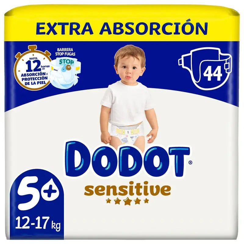 Dodot Sensitive Extra Jumbo Size 5, 44 Nappies