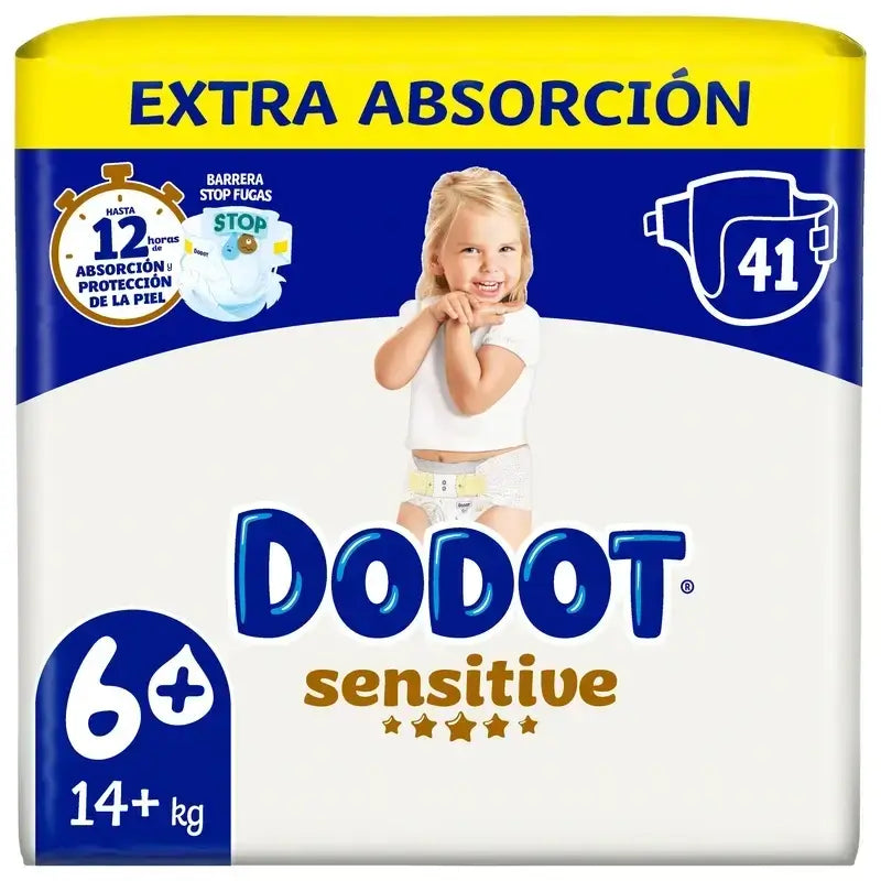 Dodot Sensitive Size 6 Extra-Jumbo, 3 x 41 Nappies
