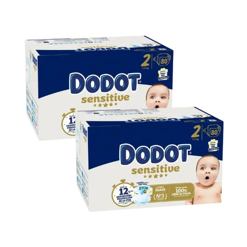 Dodot Sensitive Size 2, 160 Nappies