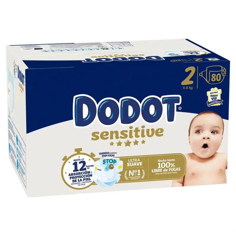 Dodot Sensitive Newborn Box Size 2 80 pcs.