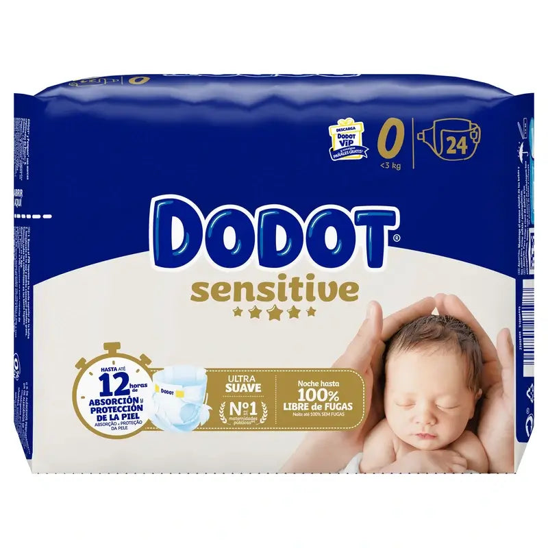 Dodot Sensitive Size 0, 24 Nappies