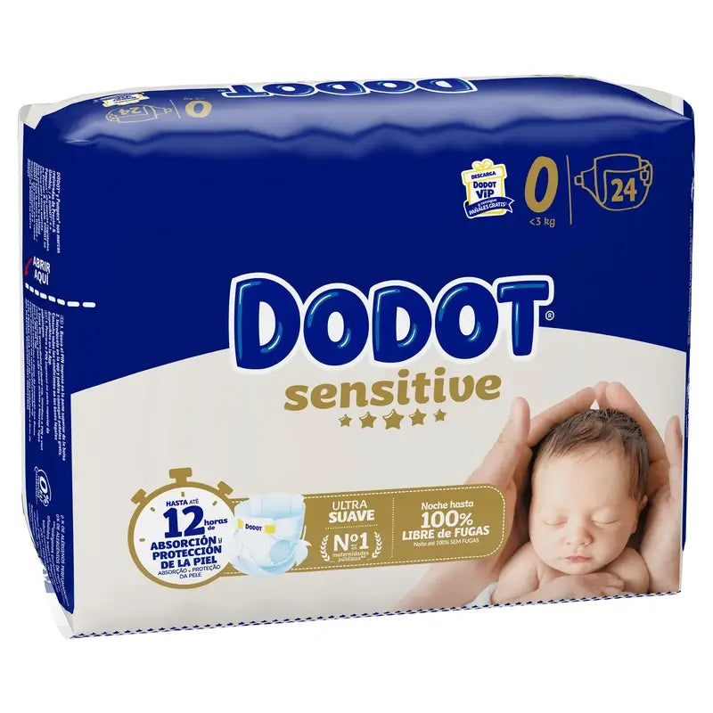 Dodot Sensitive Size 0, 24 Nappies
