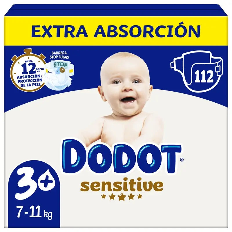 Dodot Sensitive Extra-Box Size 3, 112 Nappies