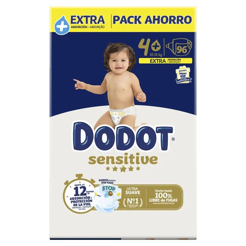 Dodot Sensitive Extra-Box Size 4, 96 Nappies