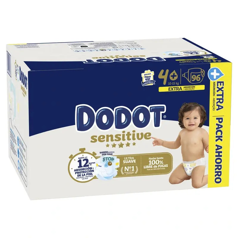 Dodot Sensitive Extra-Box Size 4, 96 Nappies