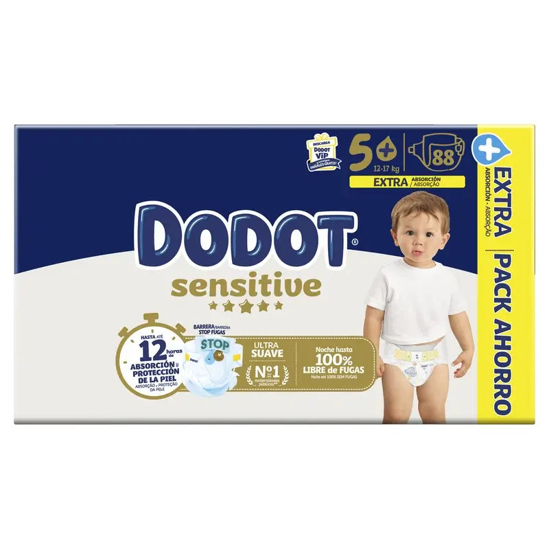 Dodot Sensitive Extra-Box Size 5, 88 Nappies