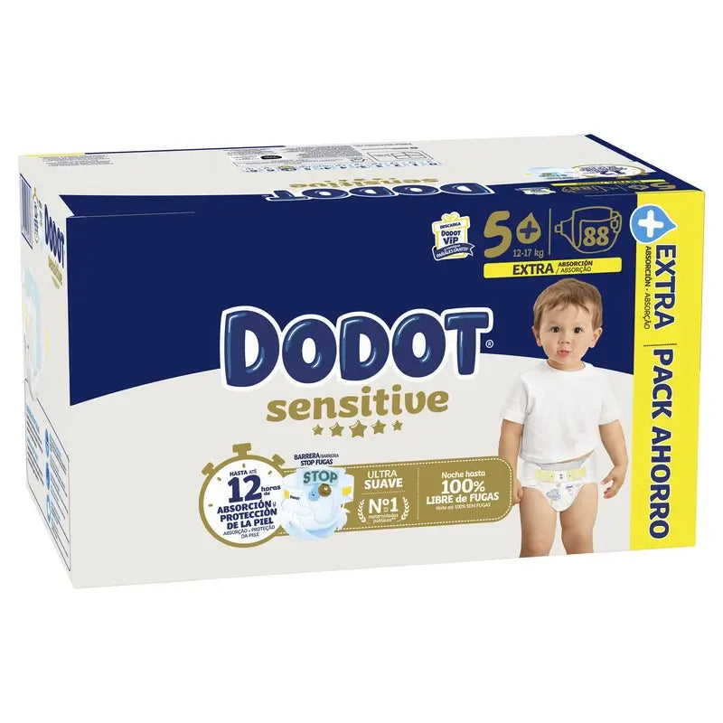 Dodot Sensitive Extra-Box Size 5, 88 Nappies