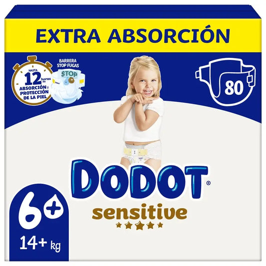 Dodot Sensitive Extra-Box Size 6, 80 Nappies