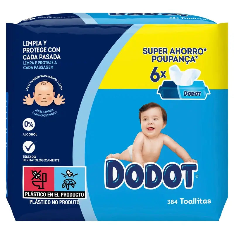 Dodot Baby Wipes, 384 pieces
