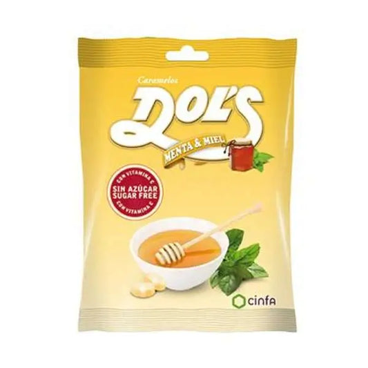 Cinfa Dols Sugar-Free Mint-Honey Candies Bag, 60gr