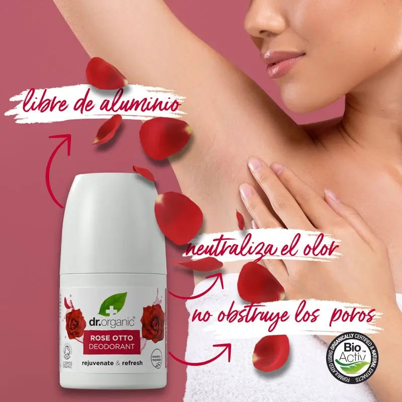 Dr.Organic Rosa Damascena Mature Skin Deodorant, 50 ml