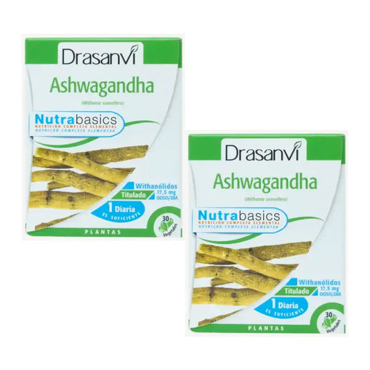 Drasanvi Ashwagandha Nutrabasicos , 2X30 Capsules