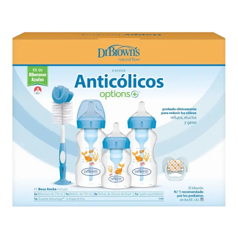 Dr.Brown's Blue Wide Mouth Options+ Gift Pack