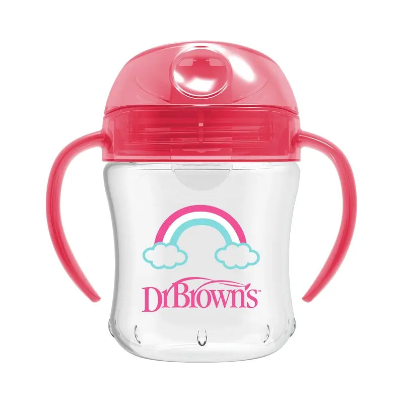 Dr.Brown's Rainbow Pink Soft Mouthpiece Transition Cup, 180 ml