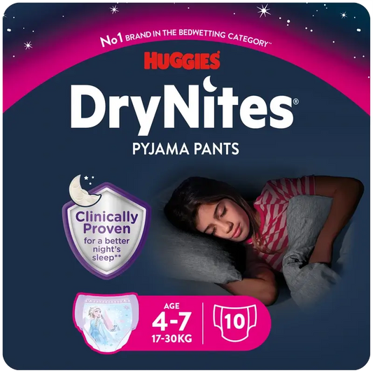 Drynites Night Nappies Size 4-7 Girl, 10 pcs.
