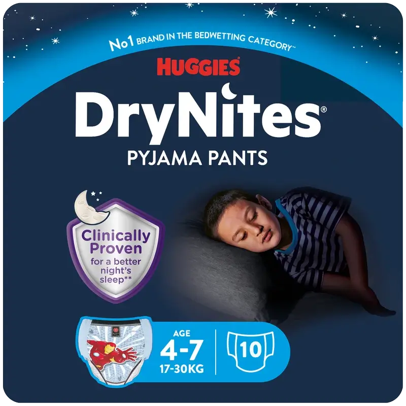 Drynites Night Nappies Size 4-7 Child, 10 pcs.