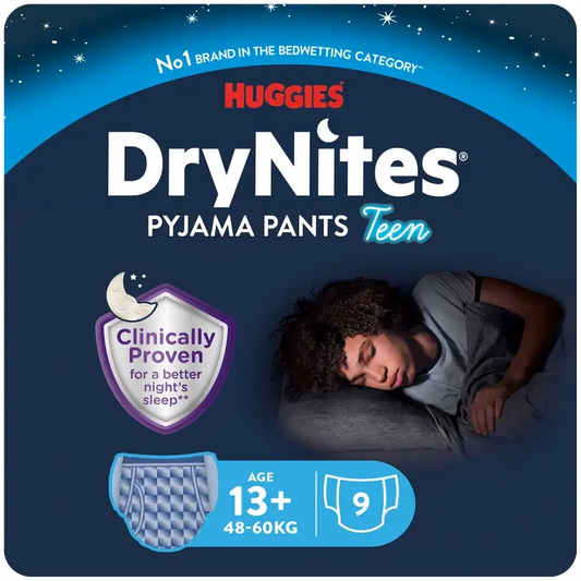 Drynites Size +13 Child Night Nappies , 9 pieces
