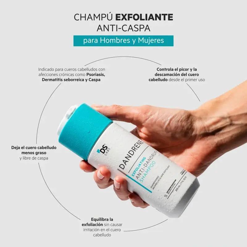 Ds Laboratories Dandrene Anti-Dandruff Exfoliating Shampoo, 205ml