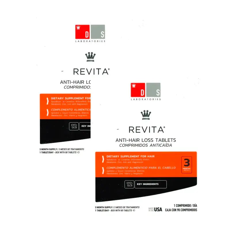Ds Laboratories Revita Anti-Hair Loss Tablets, Pack 2 x 90 units