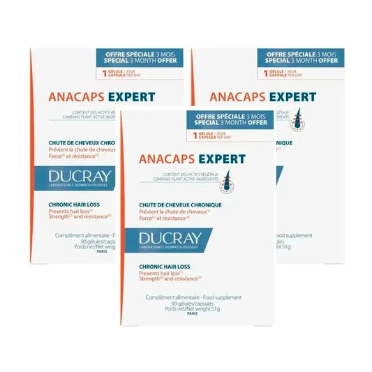 Ducray Anacaps Expert, Pack 3 x 90 capsules