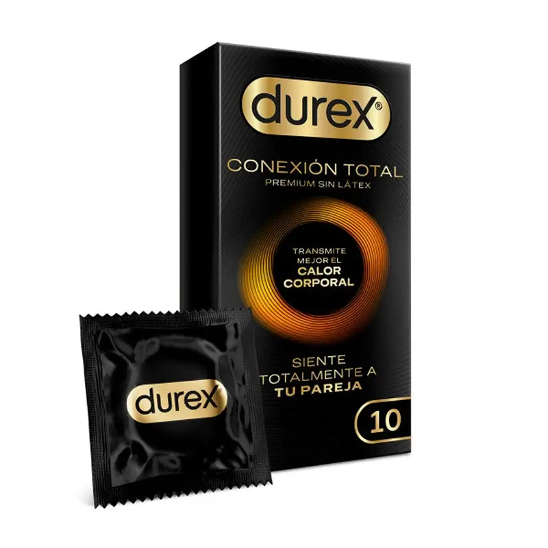 Durex Total Connection Ultra Thin Plus Latex Free Condom Body Feel Technology, 10 Condoms