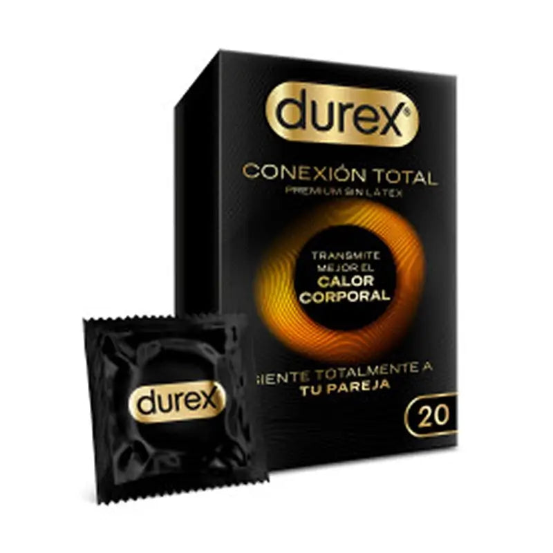Durex Total Connection Ultra Thin Plus Latex Free Condom Body Feel Technology, 20 Condoms