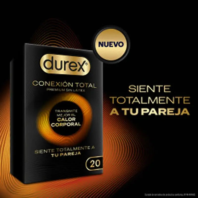 Durex Total Connection Ultra Thin Plus Latex Free Condom Body Feel Technology, 20 Condoms