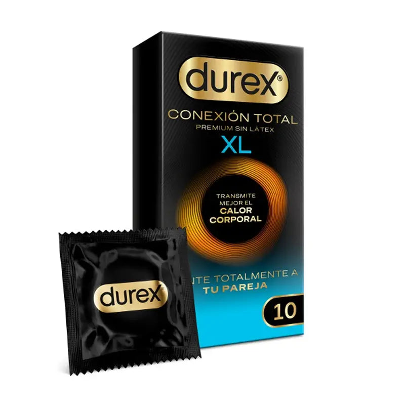 Durex Total Connection XL Ultra Thin Plus Latex Free Condoms Body Feel Technology, 10 Condoms