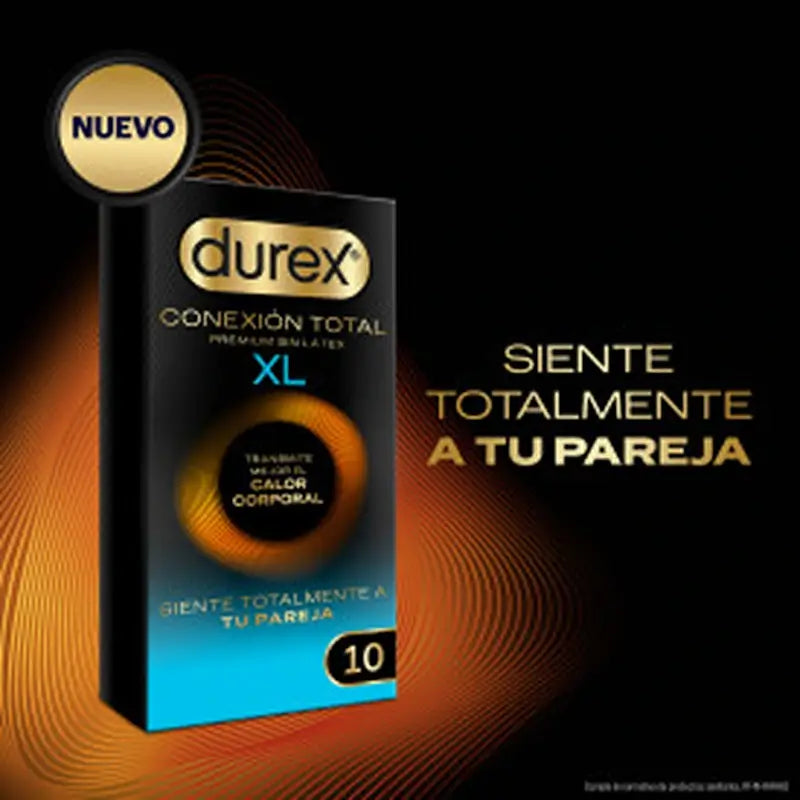 Durex Total Connection XL Ultra Thin Plus Latex Free Condoms Body Feel Technology, 10 Condoms