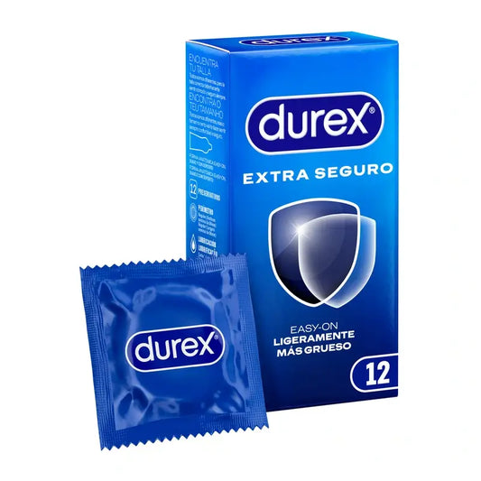 Durex Extra Safe Natural Condoms with Extra Thickness 12 units