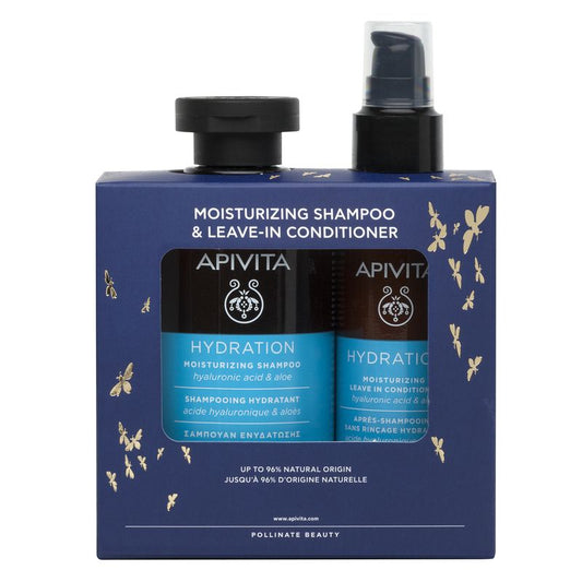 Apivita Moisturising Shampoo 250Ml & Moisturising Conditioner 100Ml