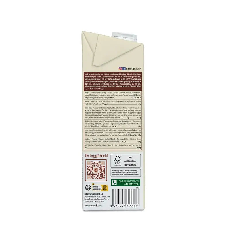 Ecomil Organic Vanilla Flavoured Vegetable Drink Tetrabrik Bio, 1 litre