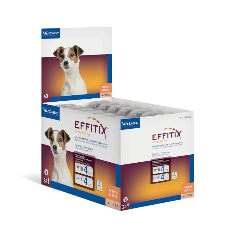 Effitix S Antiparasitic Small Dogs 4-10 Kg, 24 Pipettes