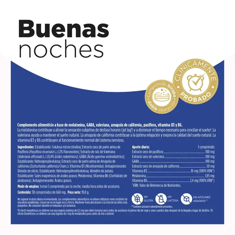 Eladiet Good Night Melatonin 1,85 Mg Melatonin, 30 tablets