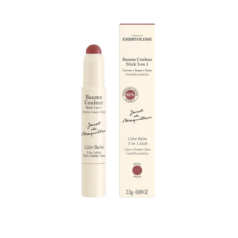 Embryolisse Baume Couleur Stick 3-En-1 Mocha, 2,5 gr