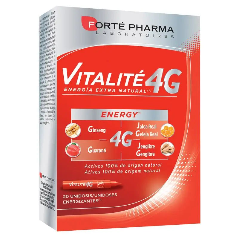 Forte Pharma Energy Vitalite 4 g 20 Single Dose x 10 ml