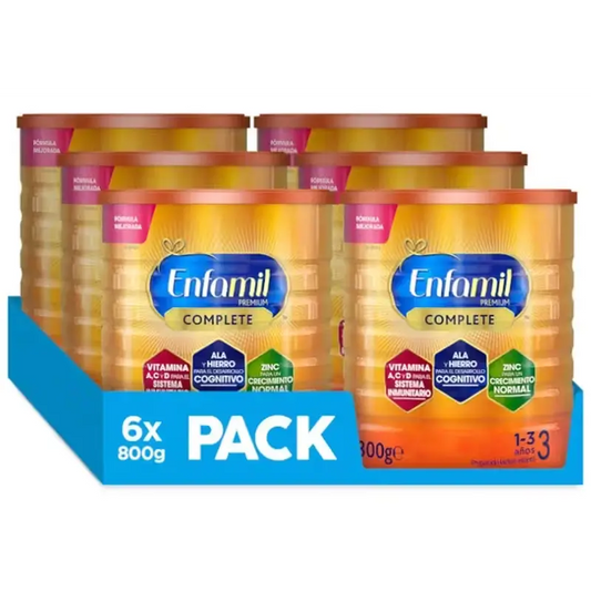 Enfamil Complete 3 Growing Up Milk, Pack 6 X 800 Gr