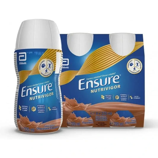 Ensure Nutrivigor Chocolate Milkshake Adult, 4 Bottles x 220ml