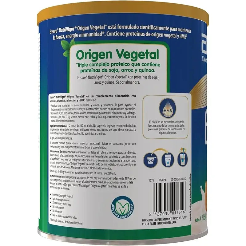 Ensure Savings Pack Vegetable Origin 850G + 400Gr , 1250 grams