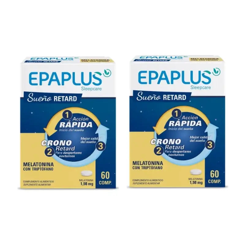 Epaplus Sleepcare Melatonin Retard With Tryptophan Pack 2 x 60 tablets
