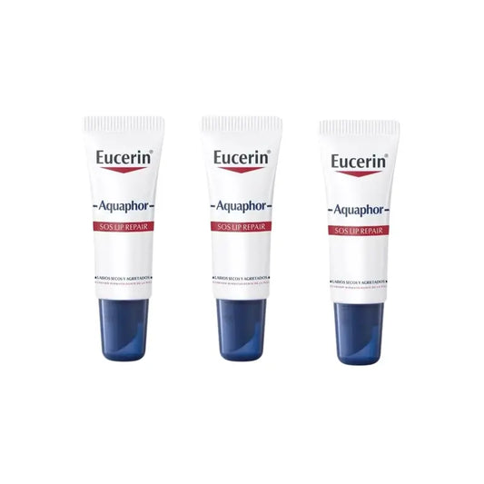 Eucerin Aquaphor Sos Regenerating Lip Care, 3X10 Ml