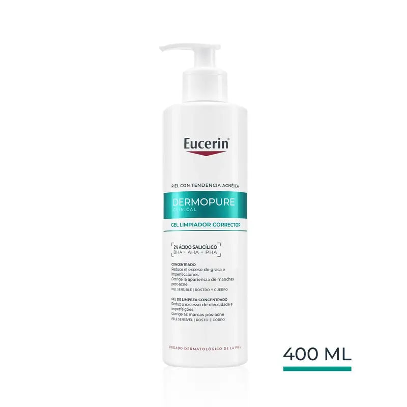Eucerin Dermopure Triple Effect Cleansing Gel, 400 Ml