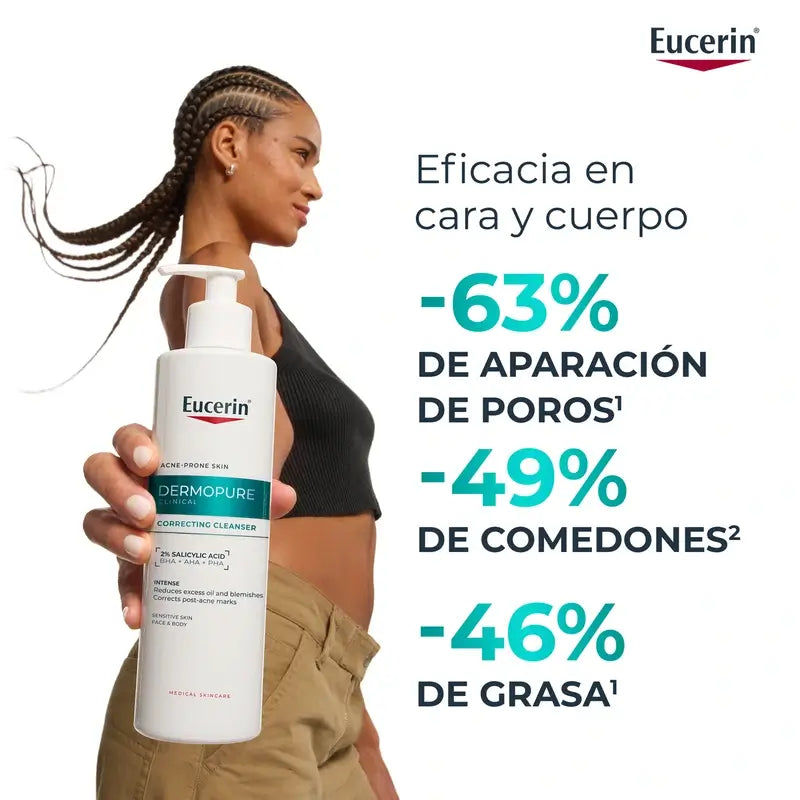Eucerin Dermopure Triple Effect Cleansing Gel, 400 Ml