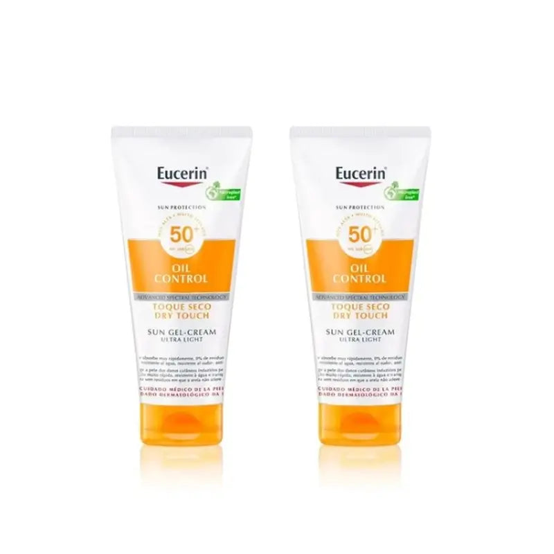 Eucerin Duplo Sun Gel Cream Dry Touch Sensitive Protect Spf 50+, 2 x 200 Ml