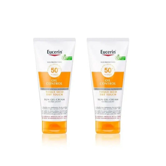 Eucerin Duplo Sun Gel Cream Dry Touch Sensitive Protect Spf 50+, 2 x 200 Ml
