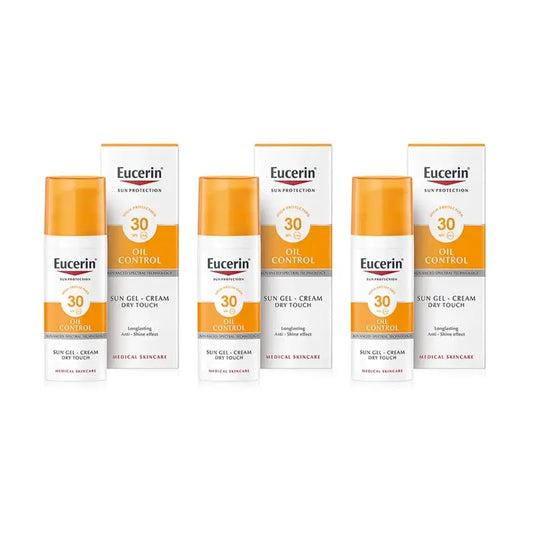 Eucerin Oil Control Sunscreen Dry Touch Gel Spf30+, 3X50 Ml