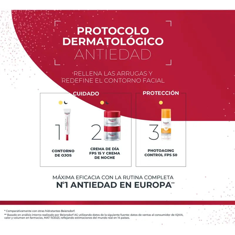 Eucerin Pack Anti-Ageing Hyaluron-Filler + Volume-Lift Day Cream Fps 15 50Ml + Night Cream 50Ml