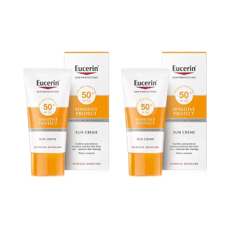 Eucerin Sensitive Protect Sun Creme SPF50+, 2x50 ml