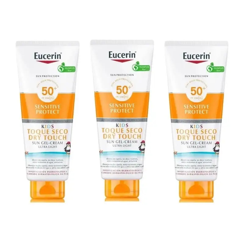 Eucerin Sun Kids Sensitive Protect Gel Cream Spf50+ , 3X400 Ml