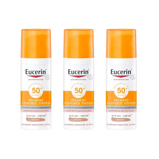 Eucerin Solar Pigment Control Tinted Spf50+ Medium Tone, 3X50Ml